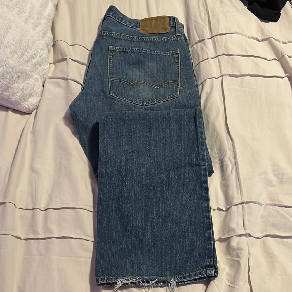 American Eagle Outfitters Men's Relaxed fit Blue Jeans - Picture 7 of 8